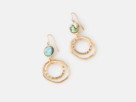 Accessorize Abalone Circle Drop Earrings Online Hot Sale