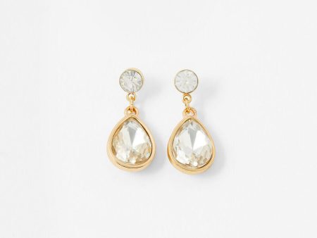 Accessorize Kylie Clear Gem Short Drop Earrings Online