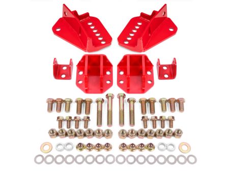 BMR 64-72 GM A-Body Coilover Conversion Kit Rear Adjust Shock Mt w o CAB - Red on Sale