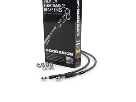 Goodridge 02-04 Kawasaki GPZ500S D9-ON Carbon Front SS Brake Lines Online Hot Sale