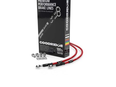 Goodridge Kawasaki ZXR400H Import Red Race Front SS Brake Lines Online now