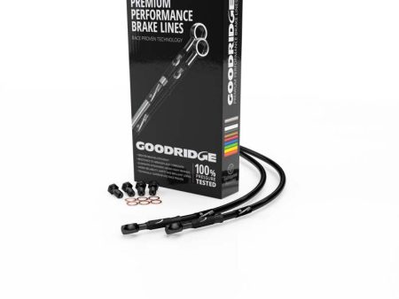 Goodridge 02-04 Kawasaki GPZ500S D9-ON Black Front SS Brake Lines w Black Fittings Online now