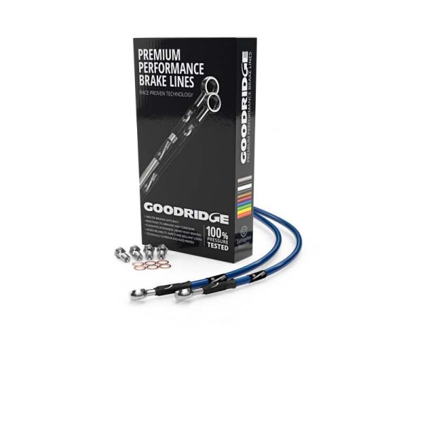 Goodridge 02-04 Kawasaki GPZ500S D9-ON Electric Blue Front SS Brake Lines Supply