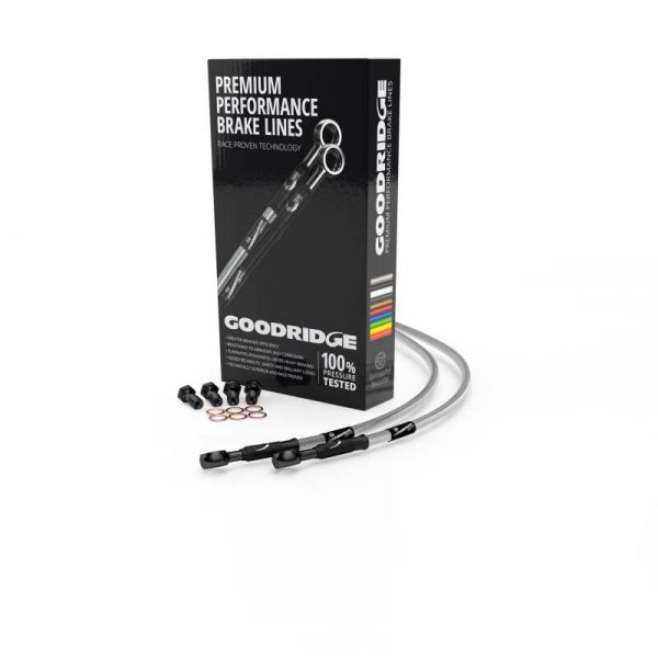 Goodridge 94-03 Kawasaki GPZ500S D1-E10 Clear Rear SS Brake Lines w Black Fittings Discount