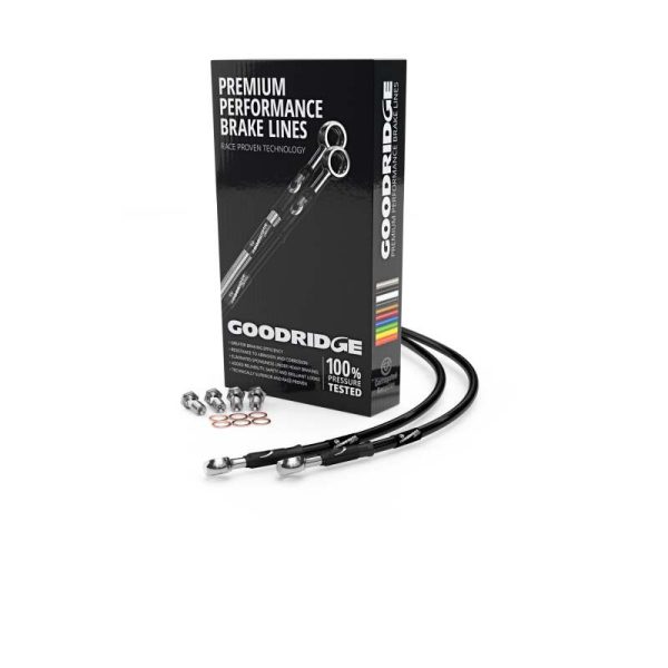 Goodridge 1981 Kawasaki Z550D1 (GPZ) Black Front SS Brake Lines For Cheap